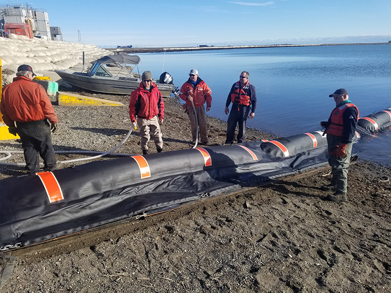 Oil Spill Containment Crew & Equipment